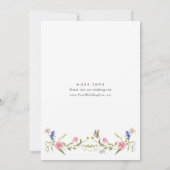 バロエレガントクフランスのガーデン結婚フローラ 招待状 (裏面)