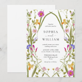 バロエレガントクフランスのガーデン結婚フローラ 招待状