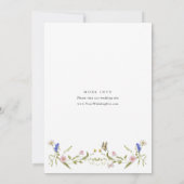 バロエレガントクフランスのガーデン結婚フローラ 招待状 (裏面)