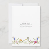 バロエレガントクフランスのガーデン結婚フローラ 招待状 (裏面)