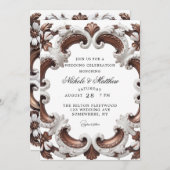 バロエレガントク結婚お祝い 招待状 (正面/裏面)