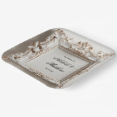 バロエレガントク結婚のクリーム ペーパープレート (傾斜あり)