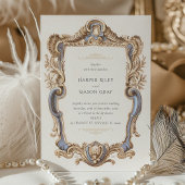 バロエレガントク結婚のフレーム招待状 招待状