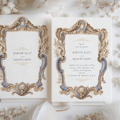 バロエレガントク結婚のフレーム招待状 招待状