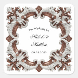 バロエレガントク結婚の枠 スクエアシール