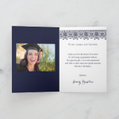 バロエレガントケビクトリアンレース卒業写真 サンキューカード (内部)