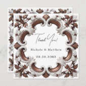 バロエレガントケロココスタイル結婚ズ サンキューカード (正面/裏面)