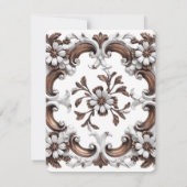 バロエレガントケロココスタイル結婚ズ 出欠カード (裏面)