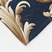 バロエレガントークとダマスクの装飾：ヴィンテージ華美 フリースブランケット (角)