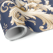 バロエレガントークとダマスクの装飾：ヴィンテージ華美 ラッピングペーパー (ロールコーナー)