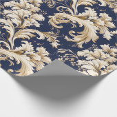 バロエレガントークとダマスクの装飾：ヴィンテージ華美 ラッピングペーパー (角)
