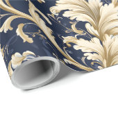 バロエレガントークとダマスクの装飾:ヴィンテージ華美 ラッピングペーパー (ロールコーナー)