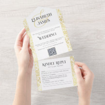 バロエレガントークの上品な白と金ゴールドの結婚数