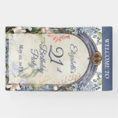 バロエレガントークフローラアーチ21歳の誕生日パーティー 横断幕 (横)