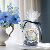 バロエレガントークフローラフレーム21歳の誕生日パーティー ラウンドシール