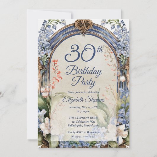 バロエレガントークフローラ3月30日パーティー 招待状 (正面)