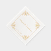 バロエレガントークラグジュアリー華美ギルド結婚ズ 箔ナプキン (右)