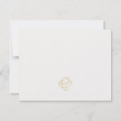 バロエレガントークヴィンテージ金ゴールド結婚ズ 出欠カード (裏面)