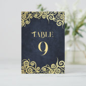 バロエレガントーク海軍と金ゴールドクラスシック結婚ズ 招待状 (スタンド正面)