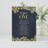 バロエレガントーク海軍と金ゴールドクラスシック結婚ズ 招待状 (スタンド正面)