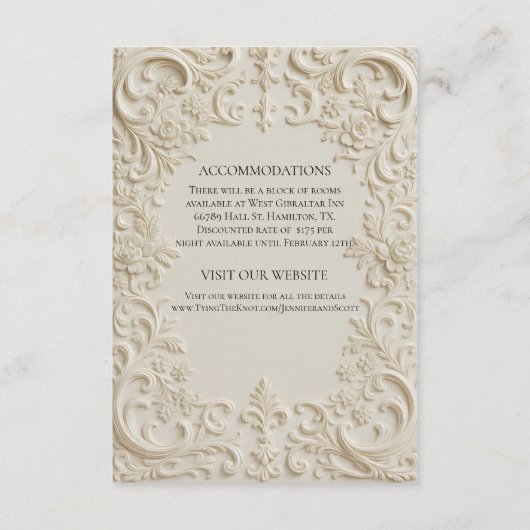 バロエレガントーク結婚エンクロージャカード エンクロージャーカード (裏面)