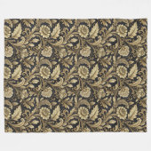 バロエレガントーク金ゴールドと黒の色合いの毛布 フリースブランケット (正面(横))