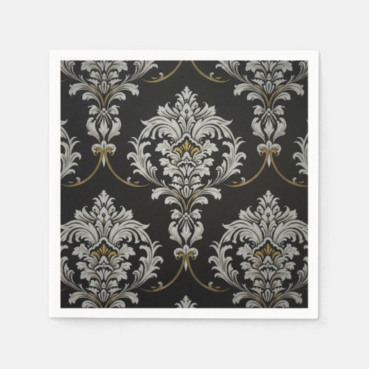 バロエレガントーク・ダマスク スタンダードカクテルナプキン (正面)