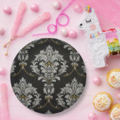 バロエレガントーク・ダマスク ペーパープレート (パーティー)