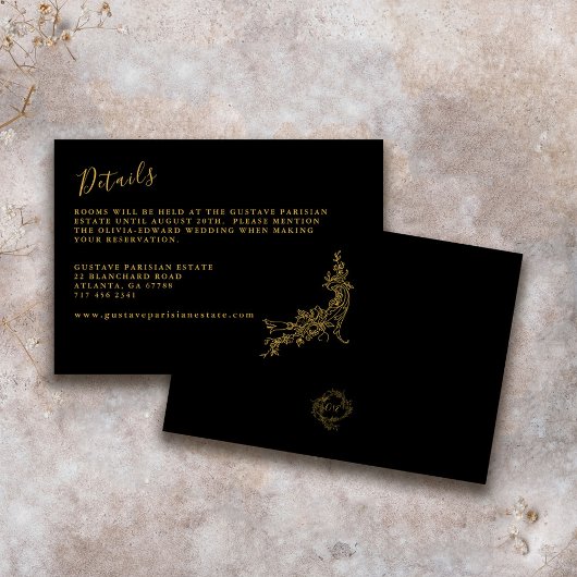 バロケエレガントチノイスリーヴィンテージブラック詳細 エンクロージャーカード