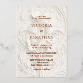 バロコ結婚フローラ 箔招待状