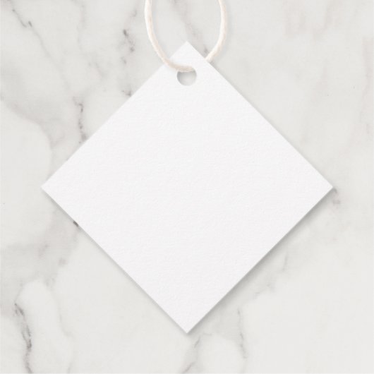 バロシンプルクエレガントフレームのモノグラムイニシャル フェイバータグ (裏面)