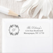 バロシンプルクエレガントフレームのモノグラム ラベル (インサイチュ)