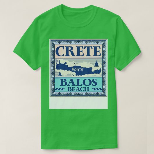 バロスビーチクレタギリシャ Tシャツ (デザイン正面)