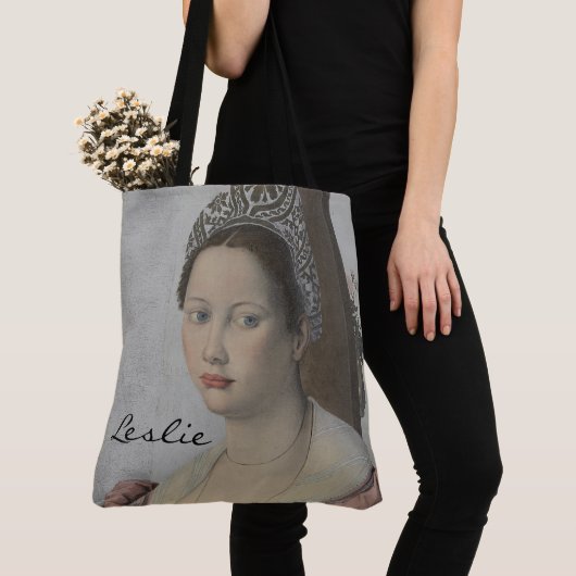 バロックかわいらしモノグラパーソナライズされたム前の夜明け トートバッグ (クローズアップ)