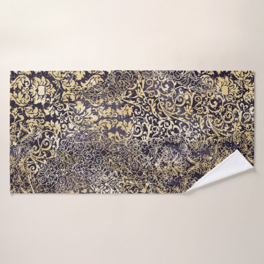 バロックとダマスクのアラベスクのモチーフが入り乱れた バスタオル (バスタオル)
