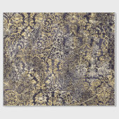 バロックとダマスクのアラベスクのモティフがアブストラクを裂いた ラッピングペーパー (フラット)