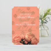 バロックと牡丹 – Bridal Shower Invitation 招待状 (スタンド正面)