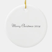 バロックのエレガンス：雪のトナカイ セラミックオーナメント (裏面)