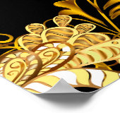 バロックのスタイルのシームレスな東洋のオーナメント ポスター (角)