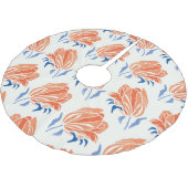 バロックのチューリップ：植物性ヴィンテージリノカット ブラッシュドポリエステルツリースカート (アングル)