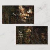 バロックのファッションのクラシックなヴィンテージの女性 名刺 (正面/裏面)