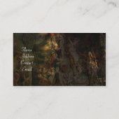 バロックのファッションのクラシックなヴィンテージの女性 名刺 (裏面)