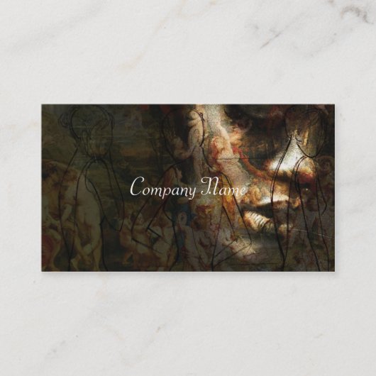 バロックのファッションのクラシックなヴィンテージの女性 名刺 (正面)