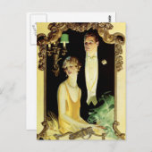 バロックのフレームフォーマルカップル ポストカード (正面/裏面)