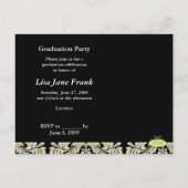 バロックの卒業式パーティ招待状はがき インビテーションポストカード (裏面)