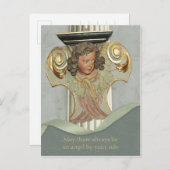 バロックの木製エンジェル賛美CC0340の言葉 ポストカード (正面/裏面)