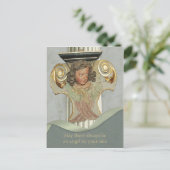 バロックの木製エンジェル賛美CC0340の言葉 ポストカード (スタンド正面)