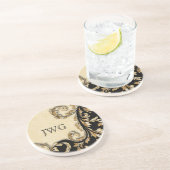 バロックの渦巻きパーソナライズされたコースター コースター (側面)