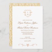 バロックの紋章 | モノグラム ウェディング 招待状 (正面/裏面)