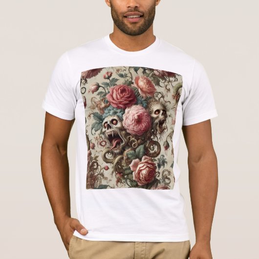 バロックの逸脱 – ゴシック ウェアラブル アート Tシャツ (正面)